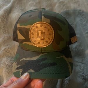 Derek Jones camo hat. Like new.